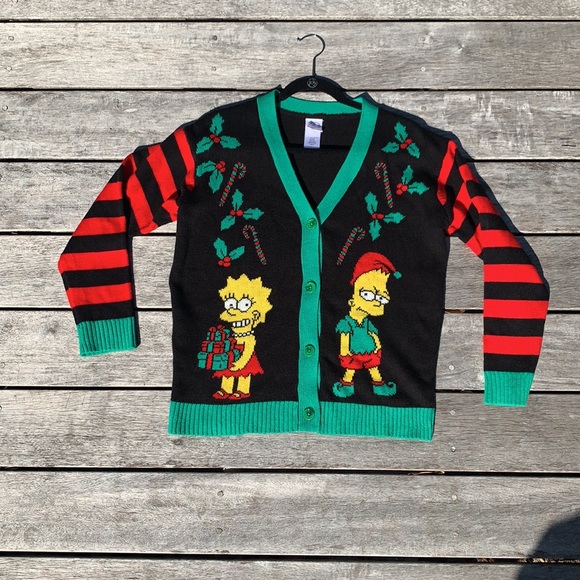 The Simpsons Christmas Cardigan RARE SMALL - Picture 6 of 6